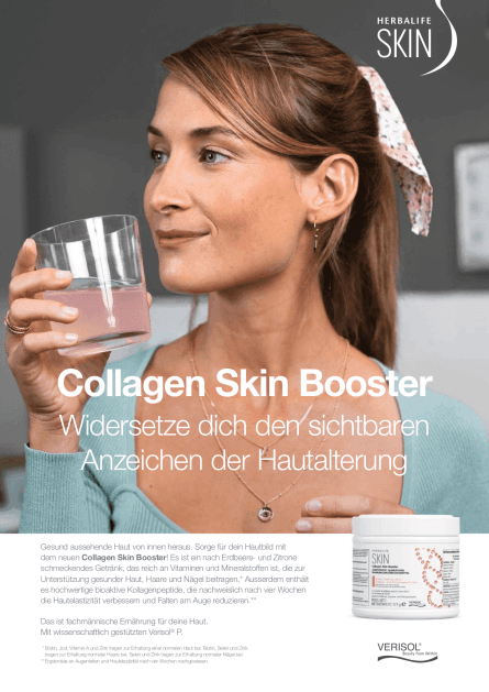 Herbalife SKIN Collagen Skin Booster Ernährung für deine Haut Erdbeer - und Zitronengeschmack 171 g – Bild 2