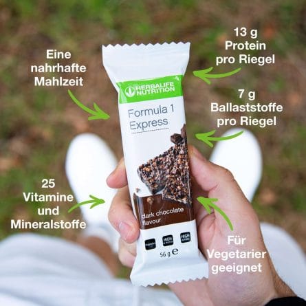 Herbalife Formula 1 - Express Riegel Dark Chocolate 7 x 56g – Bild 2